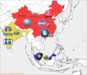 自動車メーカー相関図２０１１　アジア編