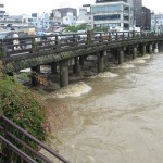 台風11号豪雨による鴨川氾濫
