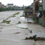 台風11号豪雨による鴨川氾濫