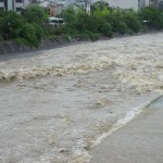 台風11号豪雨による鴨川氾濫